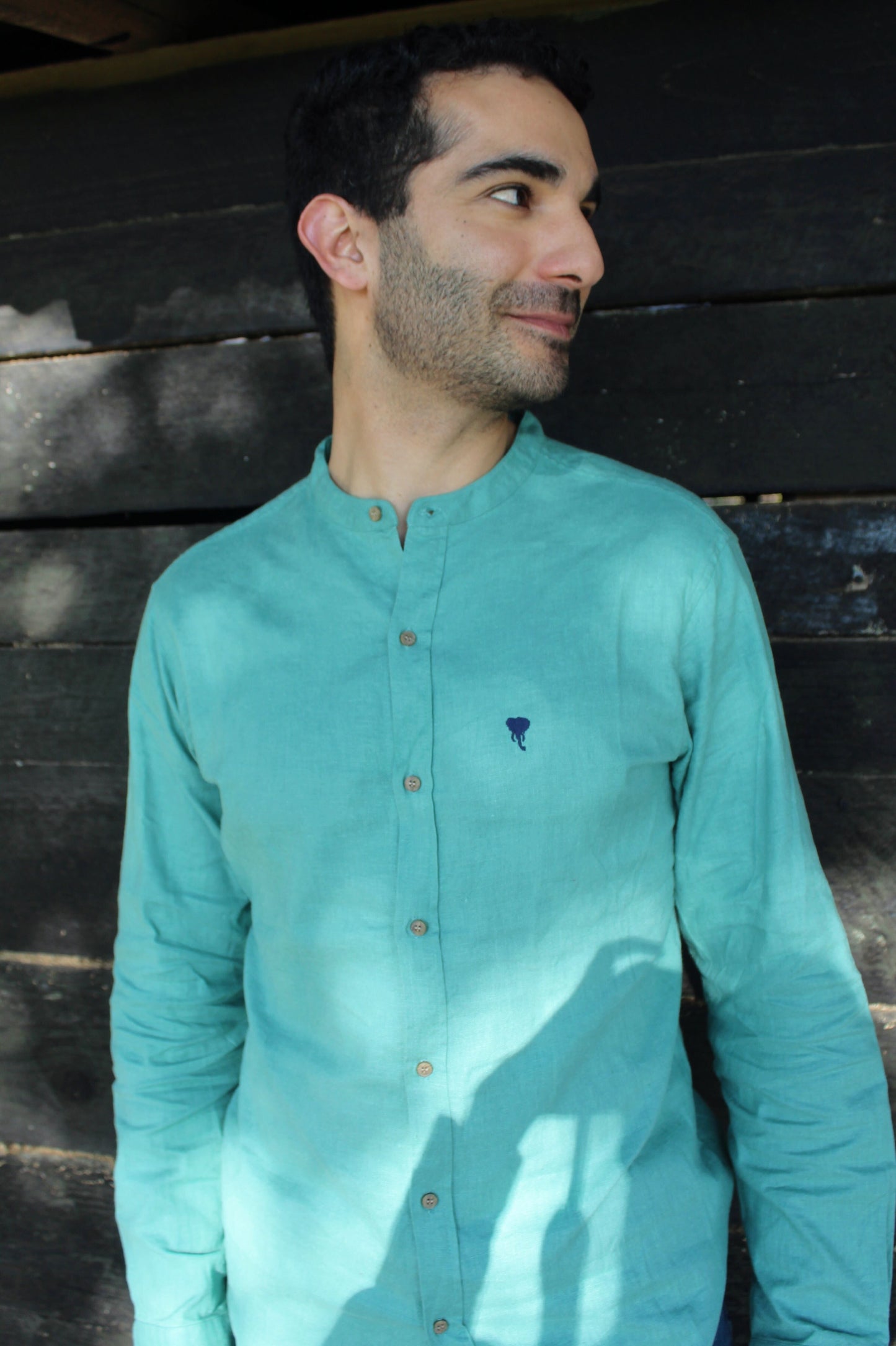 Camisa Jaipur Verde Lino y Viscosa